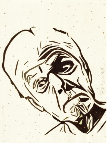 Printmaking titled "Self-portrait Study…" by Wilf Tilley, Original Artwork, Digital Print