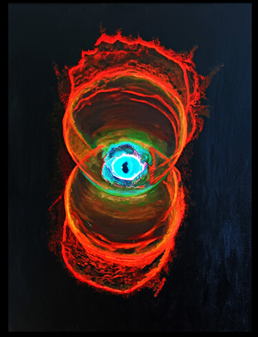Nebulosa reloj de arena / Hourglass Nebula Schilderij getiteld "Nebulosa reloj de a…" door Ignacio Sanzana, Origineel Kunstwerk, Acryl