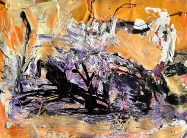 Schilderij getiteld "Après l’onde" door Michel Teulé, Origineel Kunstwerk, Acryl