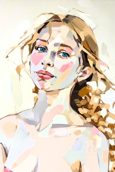 数字艺术 标题为“19-Abstract portrait” 由Teresa Casas, 原创艺术品, AI生成的图像