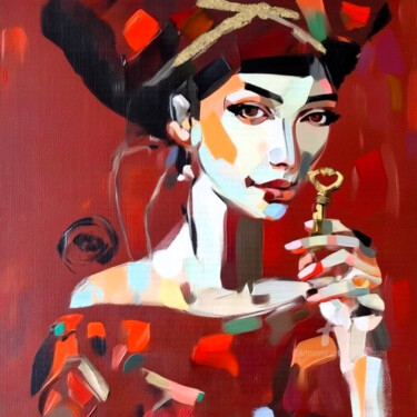 "23-Abstract portrait" başlıklı Dijital Sanat Teresa Casas tarafından, Orijinal sanat, AI tarafından oluşturulan görüntü
