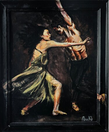 Schilderij getiteld "Twins" door Alina Khoznan, Origineel Kunstwerk, Acryl Gemonteerd op Karton