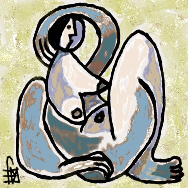 Digitale Kunst getiteld "N54" door Franck Vidal, Origineel Kunstwerk, Digitaal Schilderwerk