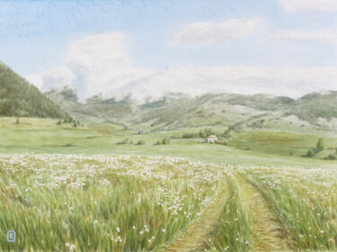 Весна в Пиренеях | Le printemps dans les Pyrénées Peinture intitulée "Весна в Пиренеях |…" par Olha Krasko, Œuvre d'art originale, Aquarelle