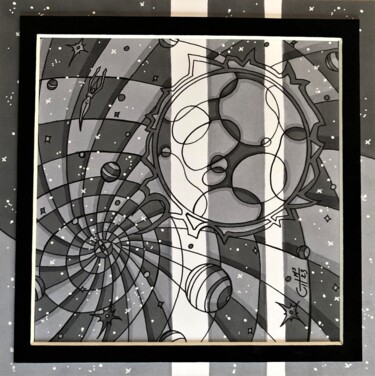 Dessin intitulée "(230) - union cosmi…" par Vincent Gibert, Œuvre d'art originale, Marqueur