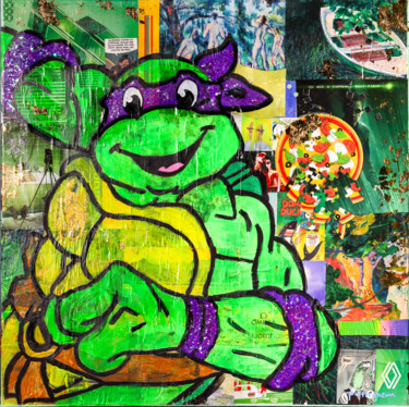 绘画 标题为“Cowabunga” 由Anne-Laure Strahlheim Y Pastor, 原创艺术品, 丙烯 安装在木质担架架上