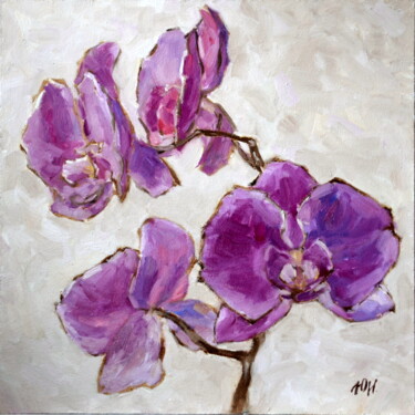 Painting titled "Orchid" by Yulia Ivanova, Original Artwork, Oil