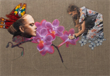 Collages titled "Idolsom. Series "St…" by Lena Ash, Original Artwork, Collages Mounted on Wood Panel