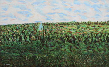 Painting titled "Perm. Fields on Bak…" by Alexey Beregovoy, Original Artwork, Oil