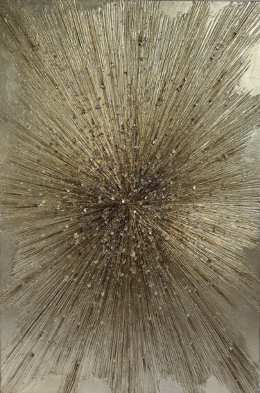 Золотая звезда /Golden Star Schilderij getiteld "Золотая звезда /Gol…" door Natallia Zhurauliova (Zhurauliova_art), Origineel Kunstwerk, Acryl Gemonteer…