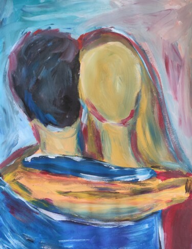 Painting titled "Never let go" by Natalya Mougenot, Original Artwork, Acrylic