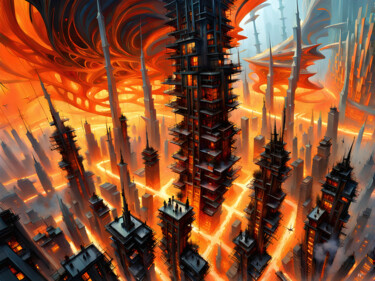 Digital Arts titled "Nature's Fury #2" by Frederic Racaud, Original Artwork, AI generated image