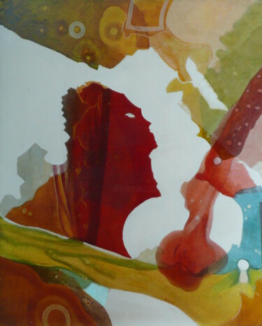 Photographie intitulée "A4 peinture huile s…" par Laurent Pradat, Œuvre d'art originale, Huile Monté sur Châssis en bois