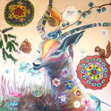 Amazing and magical world of nature 绘画 标题为“Amazing and magical…” 由Viki Dar, 原创艺术品, 油 安装在木质担架架上