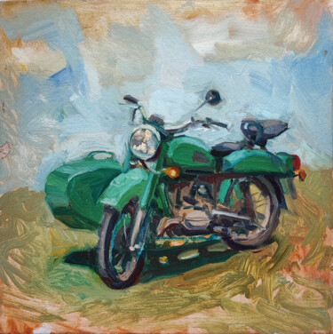 제목이 "Motorbike of my Gra…"인 미술작품 Irina Lopuh로, 원작, 기름 판지에 장착됨