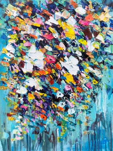 Painting titled "Winds of Light" by Zorin, Original Artwork, Acrylic Mounted on Wood Stretcher frame