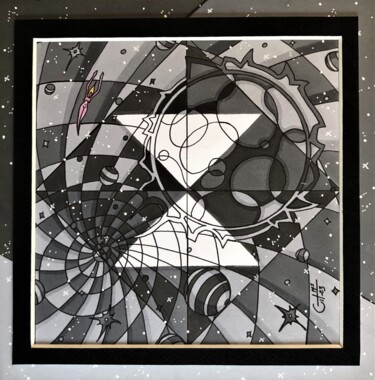 Dessin intitulée "(234) - union cosmi…" par Vincent Gibert, Œuvre d'art originale, Marqueur