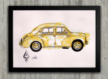 Schilderij getiteld "4CV" door Pierrick Riba, Origineel Kunstwerk, Acryl