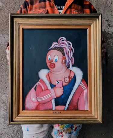 Peinture intitulée "Dame de qualité" par Alexandre Canova, Œuvre d'art originale, Acrylique