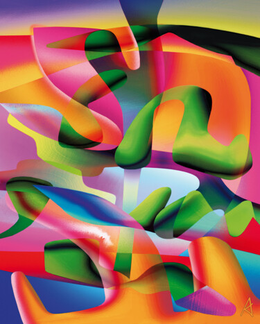 Arts numériques intitulée "2868" par Jean Jacques Apertet, Œuvre d'art originale, Peinture numérique