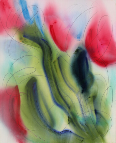 Painting titled "Blooming Beauty – V…" by Evgenia Makarova, Original Artwork, Oil Mounted on Wood Stretcher frame