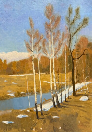 Early spring 「Early spring」というタイトルの絵画 Elena Krikunovaによって, オリジナルのアートワーク, オイル