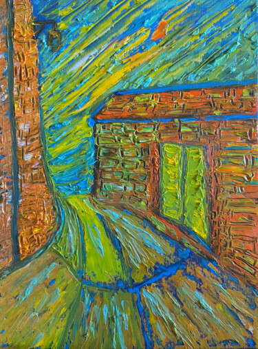 New Spring on the Old Stones 绘画 标题为“New Spring on the O…” 由Maksim Gorshkov, 原创艺术品, 油 安装在木质担架架上