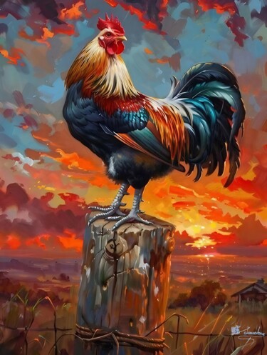 Pintura titulada "El Guardia Del Aman…" por Elio Segundo Sanchez, Obra de arte original, Oleo