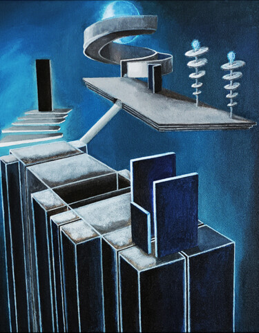 Ecos de trances infinitos / Echoes of infinite trances Schilderij getiteld "Ecos de trances inf…" door Ignacio Sanzana, Origineel Kunstwerk, Acryl