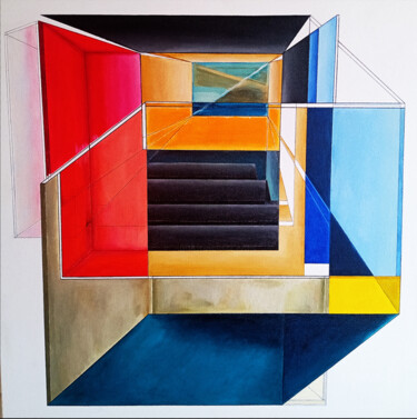 La cuarta pared / The fourth wall Painting titled "La cuarta pared / T…" by Ignacio Sanzana, Original Artwork, Acrylic