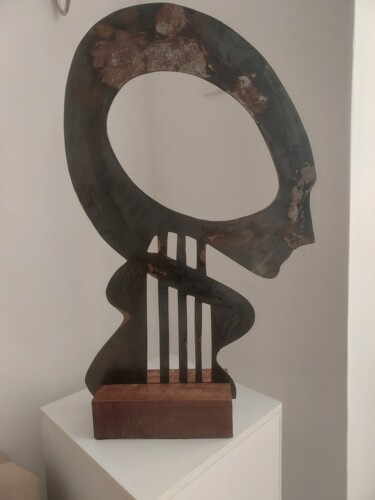 Sculpture intitulée "Origens" par Anamaria Vieira, Œuvre d'art originale, Métaux Monté sur Châssis en bois