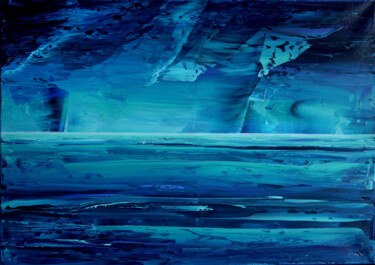 Ocean Abstract Painting titled "Ocean Abstract" by Denis Kuvayev, Original Artwork, Acrylic Mounted on Wood Stretcher frame