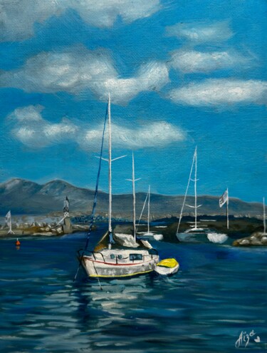 Sailing boat Peinture intitulée "Sailing boat" par Ayza, Œuvre d'art originale, Huile