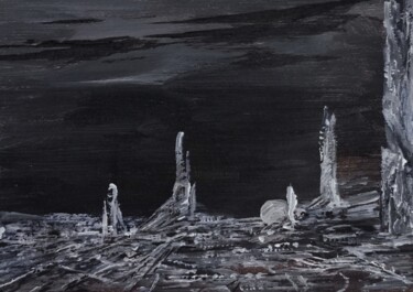 Painting titled "Abandoned Olympic C…" by Milto Sideris, Original Artwork, Acrylic