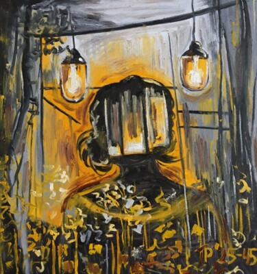 Shining world Abstraction 25-45 Painting titled "Shining world Abstr…" by Tatyana Pavlenko, Original Artwork, Oil Mounted on Other rigid panel