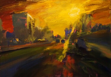 Peinture intitulée "Crépuscule 25" par Manuel Leonardi, Œuvre d'art originale, Huile Monté sur Châssis en bois