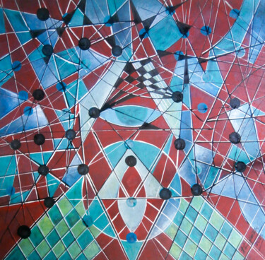 Pittura intitolato "Nosso tempo ABR-30" da Antonio Guimaraes, Opera d'arte originale, Acrilico