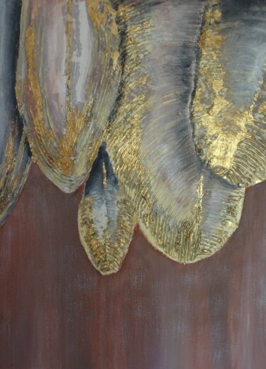 Dance of the Golden Feather Pittura intitolato "Dance of the Golden…" da Olga Milova, Opera d'arte originale, Acrilico Montato su Telaio per barella in…
