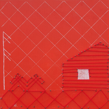 纺织艺术 标题为““House”” 由Loba-Nova Natalia, 原创艺术品, 线