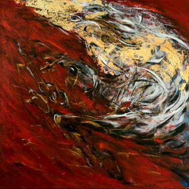 제목이 "RED HORSE"인 미술작품 Alan Hieronim Konopczyński로, 원작, 아크릴 나무 들것 프레임에 장착됨