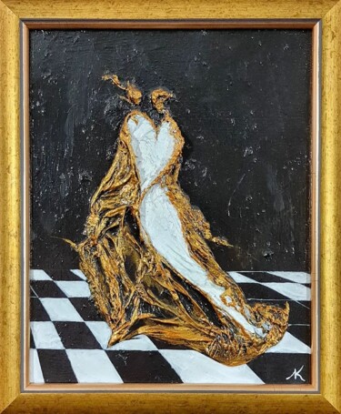 Painting titled "LOVE" by Alan Hieronim Konopczyński, Original Artwork, Acrylic Mounted on Wood Stretcher frame