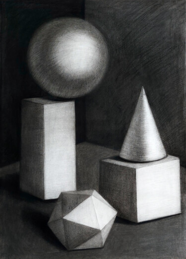 Form and Light 绘画 标题为“Form and Light” 由Anastasiia Kurkova, 原创艺术品, 粉彩