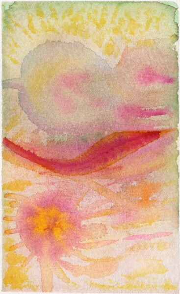 绘画 标题为“meditative #3” 由Lya Helia, 原创艺术品, 水彩