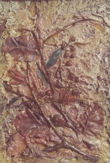 Collages intitolato "Ягоды" da Anastynuit, Opera d'arte originale, Acrilico Montato su Cartone