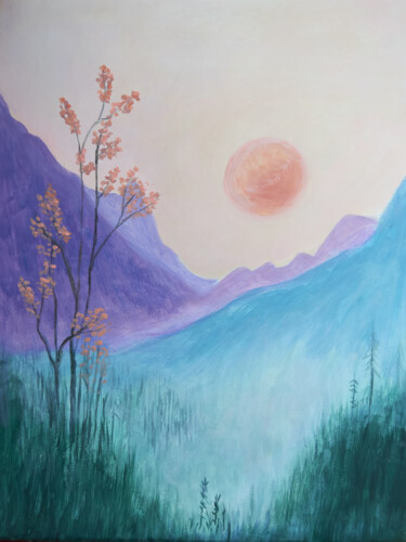 "Acrylic Mountainsca…" başlıklı Tablo Olya Moose tarafından, Orijinal sanat, Akrilik