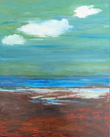 Les nuages qui passent Peinture intitulée "Les nuages qui pass…" par Nicole Caron, Œuvre d'art originale, Huile