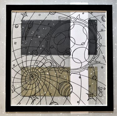 Dessin intitulée "'235) - union cosmi…" par Vincent Gibert, Œuvre d'art originale, Marqueur