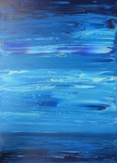 Painting titled "Black Sea Cool Wate…" by Denis Kuvayev, Original Artwork, Acrylic Mounted on Wood Stretcher frame