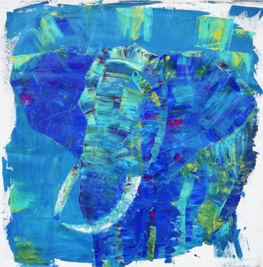 Elephant Peinture intitulée "Elephant" par Denis Kuvayev, Œuvre d'art originale, Acrylique