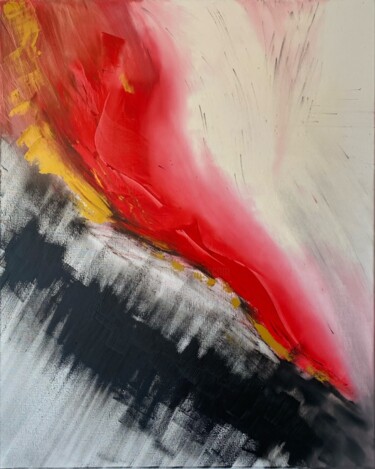 Painting titled "Burning Bridges" by Tatiana Frisch, Original Artwork, Oil